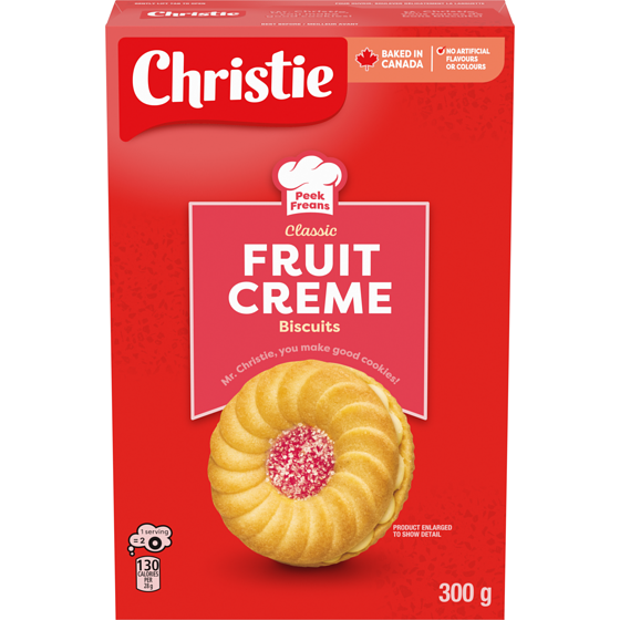Peek Freans Biscuits crème de fruit, associer à toute boisson chaude pour une pause-collation délicieuse 300 g, 1,66 $/100g