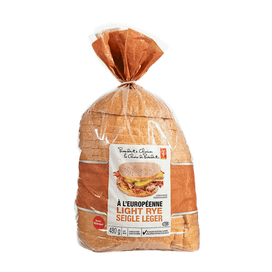 President's Choice À L’Européenne Light Rye Loaf 480 g, $0.94/100g