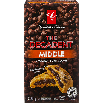 President's Choice The Decadent Middle Chocolate Chip Cookie 280 g, $1.25/100g