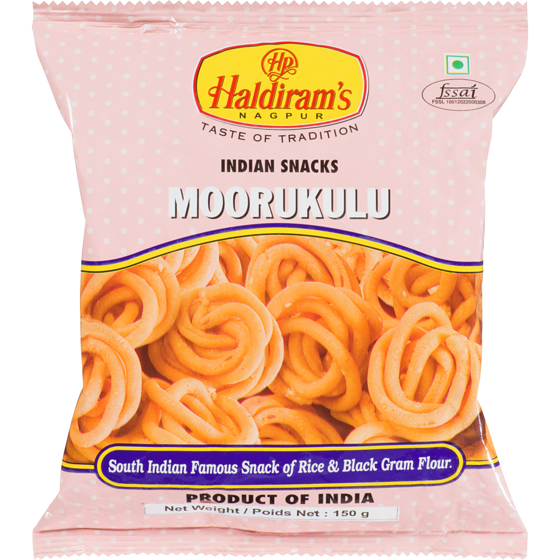 Haldiram Moorukulu 150 g, $1.17/100g