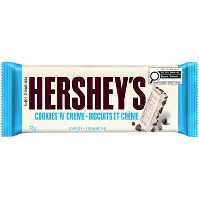 Hershey's Cookies 'N' Creme Chocolate 36x43.0 g, $2.81/100g