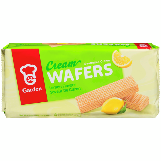 Garden Cream Wafers, Lemon Flavour 200 g, $1.40/100g