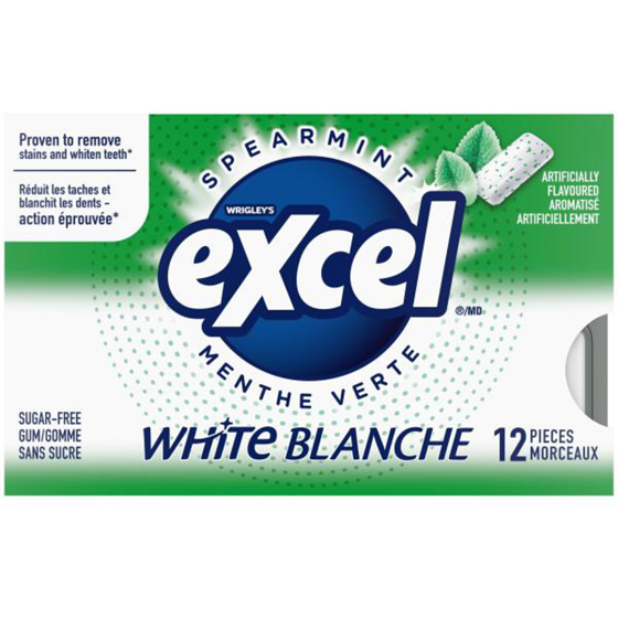 Wrigley's Excel Spearmint Flavoured Sugar Free Chewing Gum, 12 Pieces, 1 Pack 12 ea, $1.79/1ea