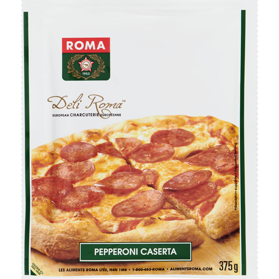 Roma  Pepperoni Caserta doux tranché 375 g, 2,40 $/100g