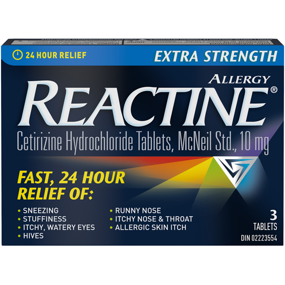 Reactine Tablets Extra Strength 10 mg 3 ea, $2.83/1ea