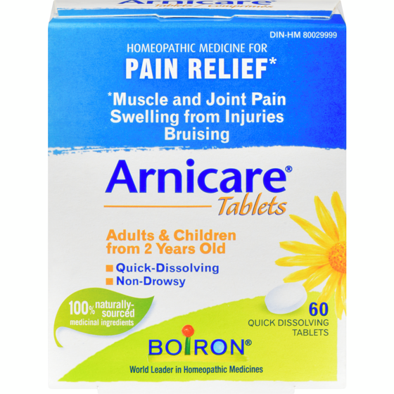 Boiron Arnicare Tablets For Muscle And Joint Pain, Swelling From Injuries And Bruising. 60 ea, $0.27/1ea