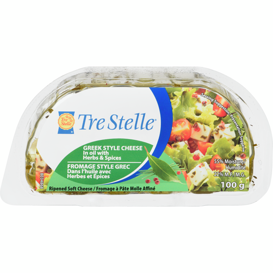 Tre Stelle Feta In Oil Herb & Spice 100 g, $5.99/100g