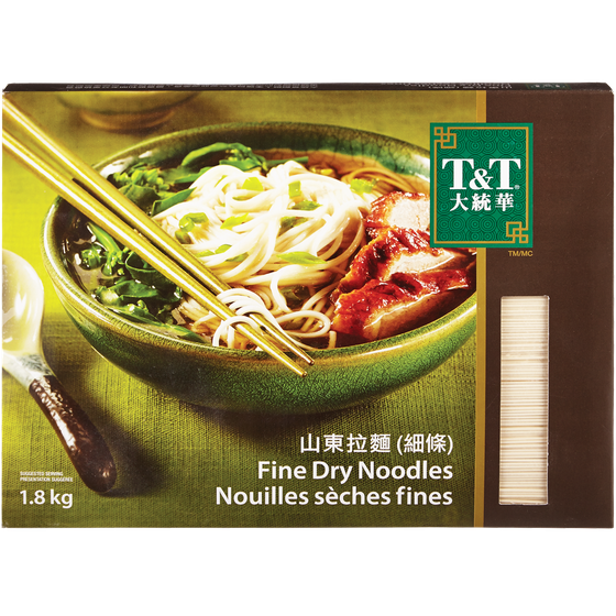 T&T Fine Dry Noodles 1.81 kg, $0.52/100g