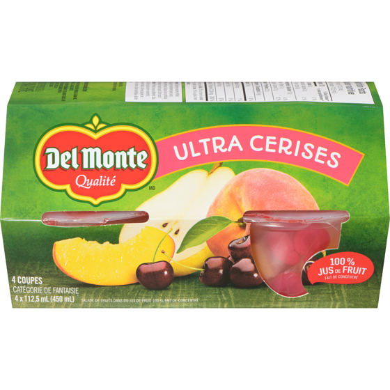 Del Monte Coupe de fruits Ultra Cerises 112.5 ml, 1,11 $/100ml