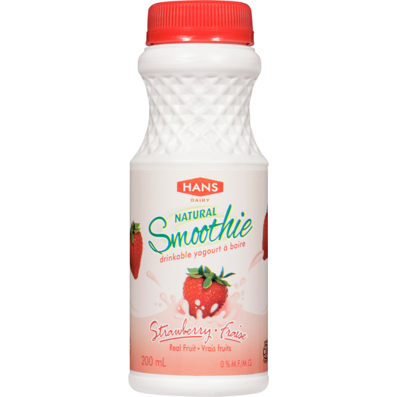 Hans Lassi Yogurt Smoothie, Strawberry 200 ml, $0.75/100ml