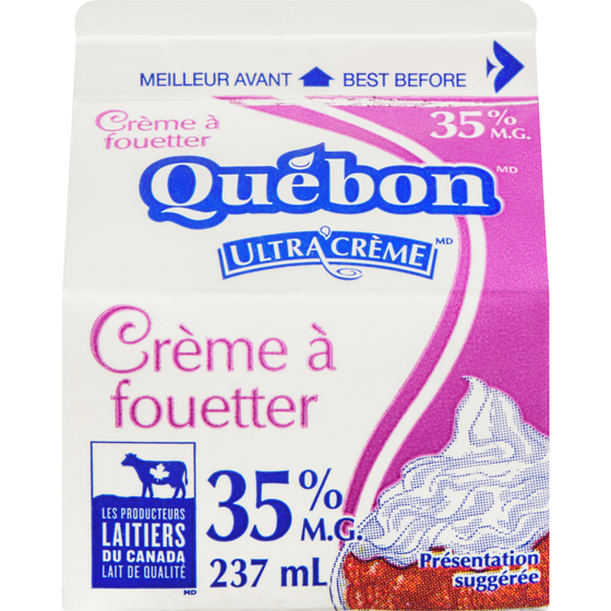 QUÉBON Crème à fouetter 35% (237 mL) 237 ml, 1,27 $/100ml