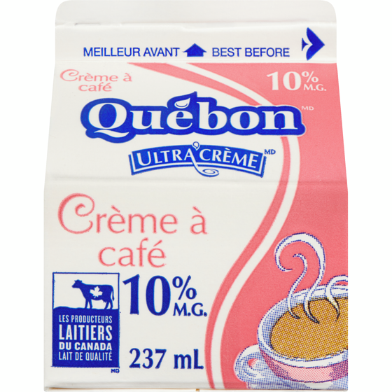 QUÉBON Crème à café 10% (237 mL) 237 ml, 1,11 $/100ml