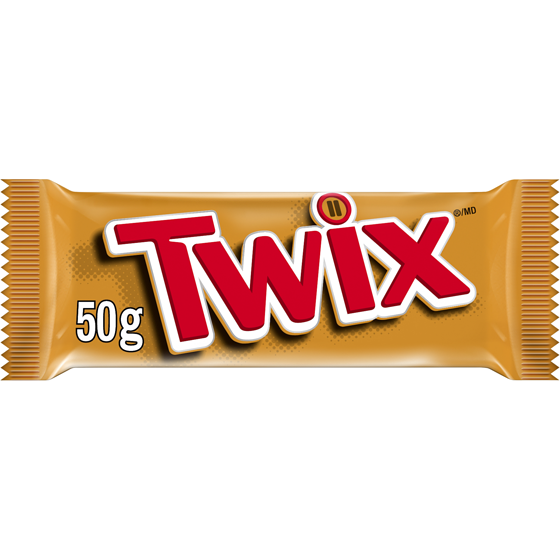 Twix Tablettes biscuitées chocolat et caramel, format standard 50 g, 3,98 $/100g
