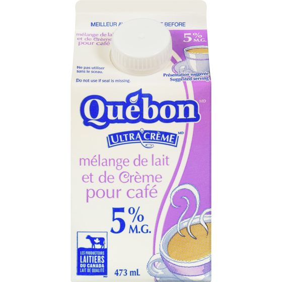 QUÉBON Mélange laitier pour café 5% (473 mL) 473 ml, 0,63 $/100ml