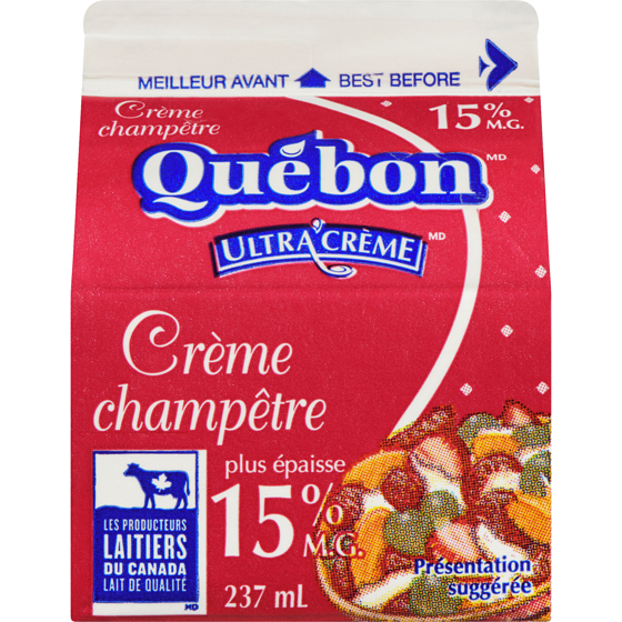 QUÉBON Crème champêtre 15% (237 mL) 237 ml, 1,32 $/100ml