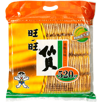 Want Want Gros craquelins de riz à saveur originale Shelly Senbei 520 g, 1,34 $/100g