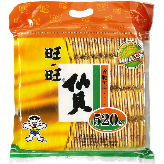 Want Want Big Shelly Senbei Rice Crackers, Original 520 g, $1.34/100g
