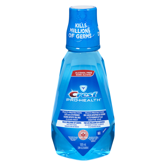 Crest Pro-Health Multi-Protection - Rince-bouche, saveur Menthe vive 500 ml, 1,30 $/100ml