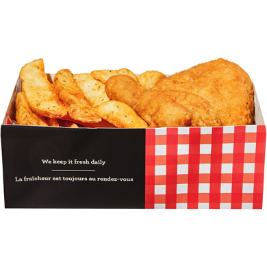 null 2 Pieces of Fried Chicken & Potato Wedges (After 11am) 400 g, $2.25/100g
