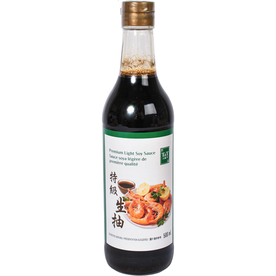 T&T Premium Light Soy Sauce 500 ml, $0.70/100ml