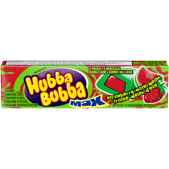 Wrigley's Hubba Bubba Max, Strawberry-Watermelon  18x1.0 ea, $0.94/1ea