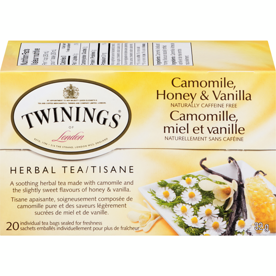 Twinings Tisane camomille miel et vanille 20 ea, 0,30 $/1ch