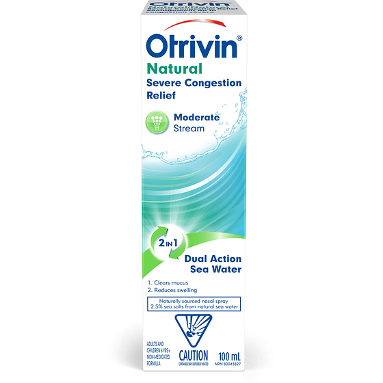 Otrivin Saline Congestion Relief With Sea Water Hypertonic, Strong Stream 100 ml, $18.99/100ml