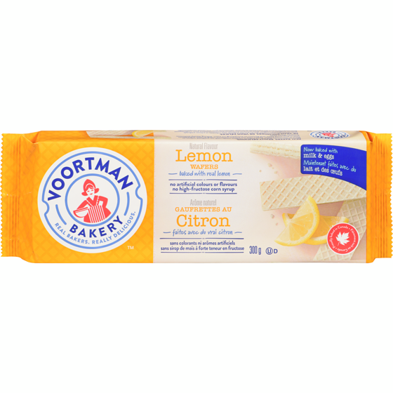 Voortman Lemon Wafers  300 g, $1.17/100g