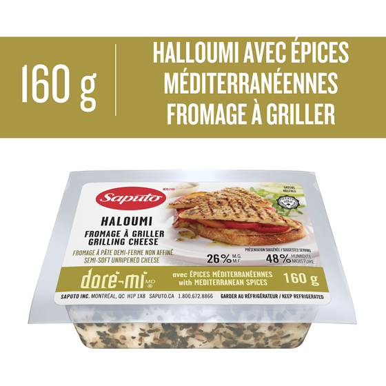 Saputo Fromage Haloumi avec épices méditerranéennes Doré-Mi 160 g, 5,00 $/100g