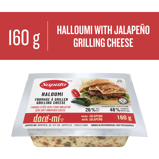Saputo Doré-Mi Haloumi Cheese with Jalapeno 160 g, $4.38/100g