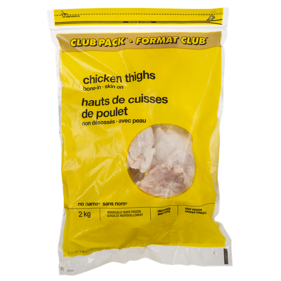 No Name Club Pack Chicken Thighs, Bone-In 2 kg, $0.90/100g