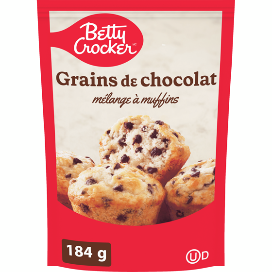 Betty Crocker Mélange à muffins aux grains de chocolat 184 g, 1,24 $/100g