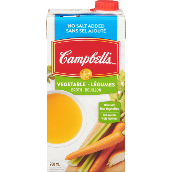 Campbell’s Bouillon de légumes Sans sel ajouté de Campbell’sMD (900 mL) 900 ml, 0,19 $/100ml