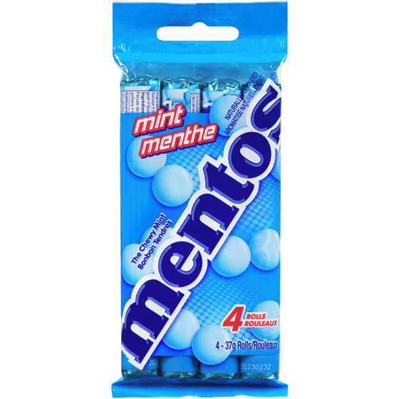Mentos Mint 4x37.0 g, $3.37/100g