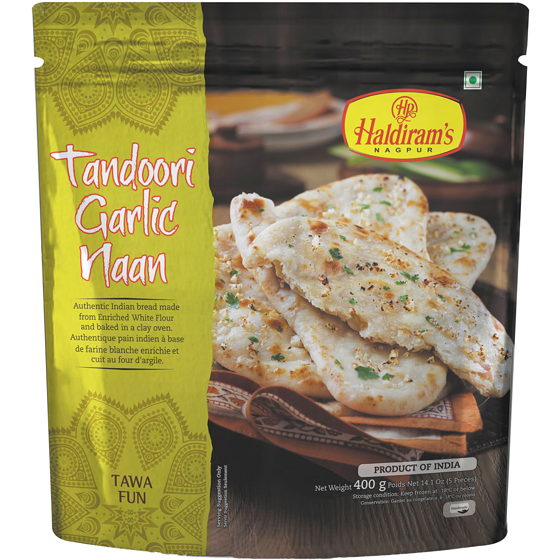 Haldiram Naan, Tandoori Garlic     400 g, $1.00/100g