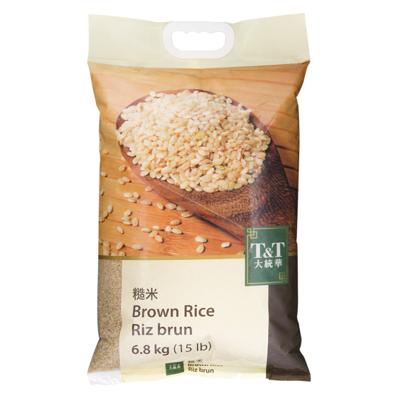 T&T Brown Rice 6.8 kg, $0.30/100g