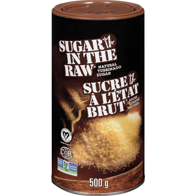 In The Raw Natural Turbinado Sugar Canister 500 g, $1.10/100g