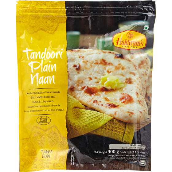 Haldiram Tandoori Naan, Plain 400 g, $0.82/100g