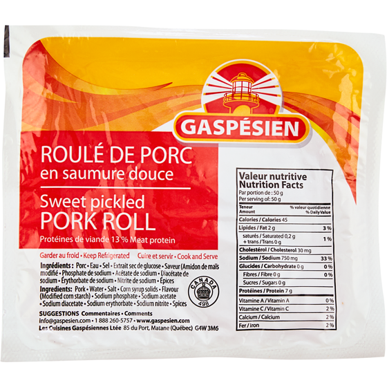 Gaspesien Pickled Pork Roll $15.41/1kg $6.99/1lb