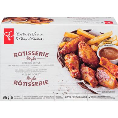 President's Choice Rotisserie Style Chicken Wings 907 g, $2.09/100g