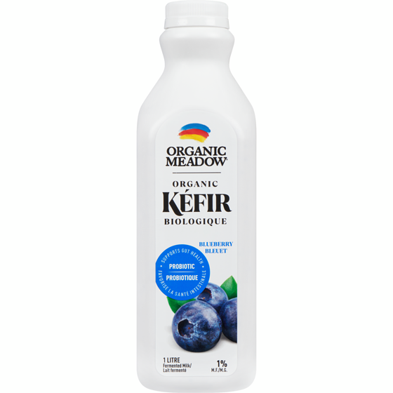 Organic Meadow Kéfir aux bleuets 1 l, 0,85 $/100ml