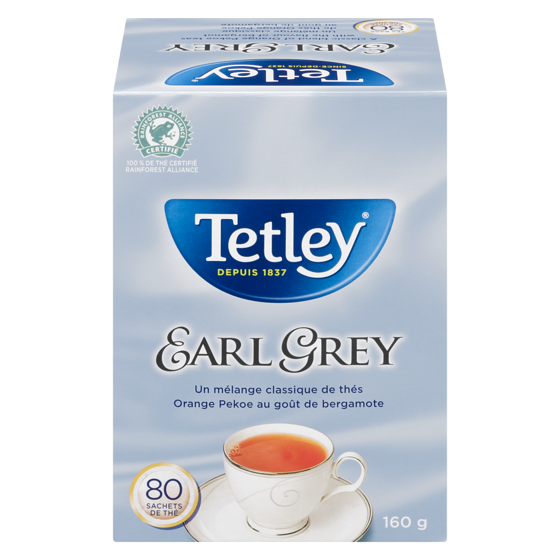 Tetley Thé Earl Grey 80 ea, 0,15 $/1ch