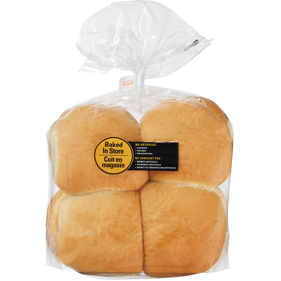 null Pains à hamburger jumbo, paquet de 8 442 g, 0,90 $/100g