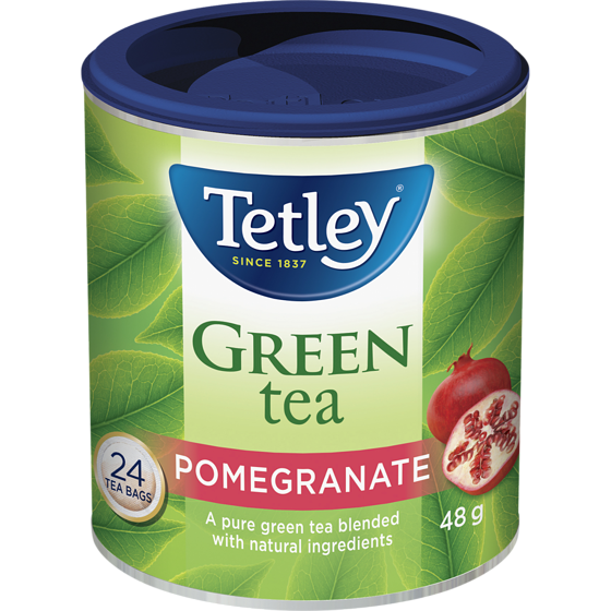 Tetley Pomegranate Green Specialty Tea    24 ea, $0.19/1ea