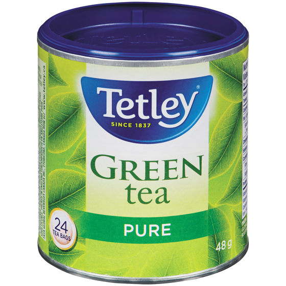Tetley Thé vert pur 24 ea, 0,19 $/1ch