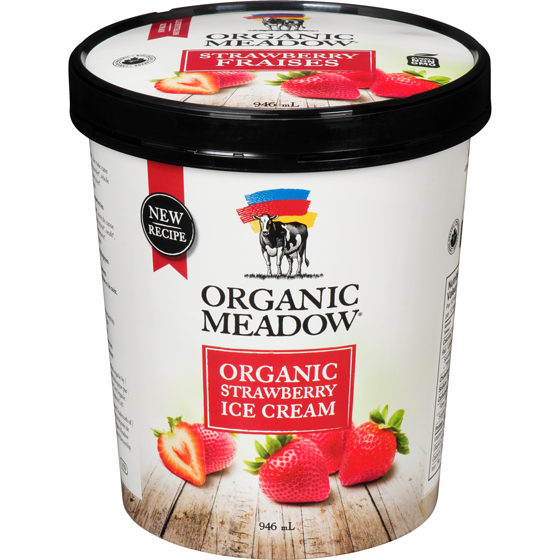 Organic Meadow Ice Cream, Strawberry 946 ml, $1.37/100ml
