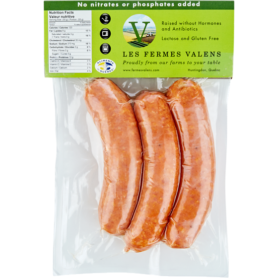 null Valens Sausage, 25% Lower Sodium $33.05/1kg $15.00/1lb