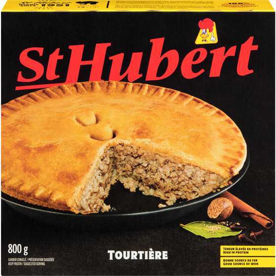 St Hubert Tourtière 800 g, 1,81 $/100g