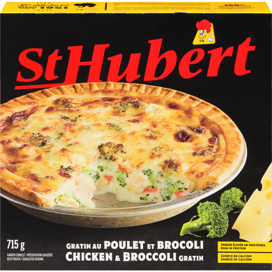 St Hubert Chicken and Broccoli Gratin 715 g, $1.26/100g