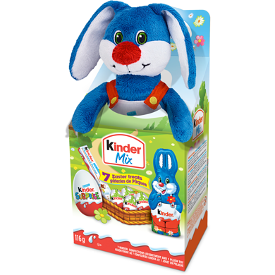 Kinder MIX Assortiment de Pâques avec jouet en peluche et 7 autres friandises au chocolat KINDER de Pâques, (divers jouets en peluche) 116 g, 9,48 $/100g
